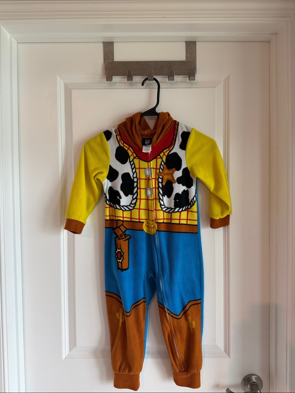 Disney Yellow, Blue & Brown Woody Fleece Kids One-Piece